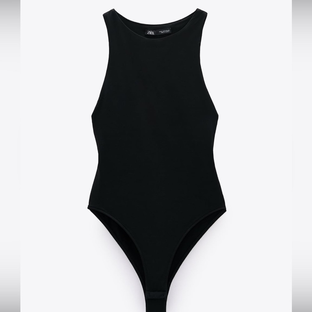 Zara Black Halterneck Bodysuit